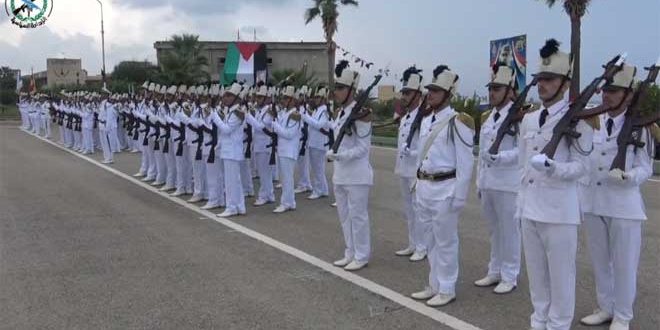 Under patronage of President al-Assad, graduation of new batch of Naval Academy cadets