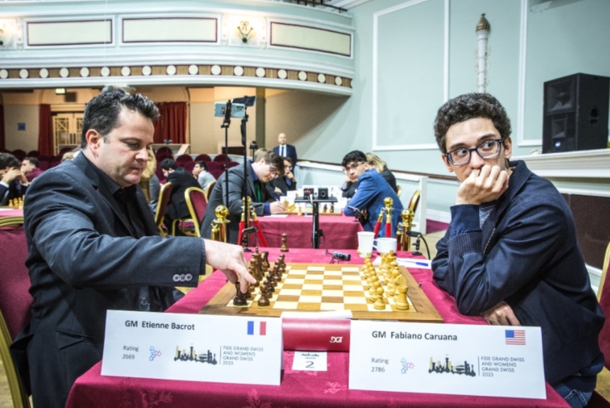 Caruana misses a Tal-like combination, but still wins in Round 8 of FIDE  Grand Swiss