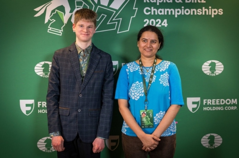 The champions of FIDE World Rapid are Koneru Humpy & Volodar Murzin