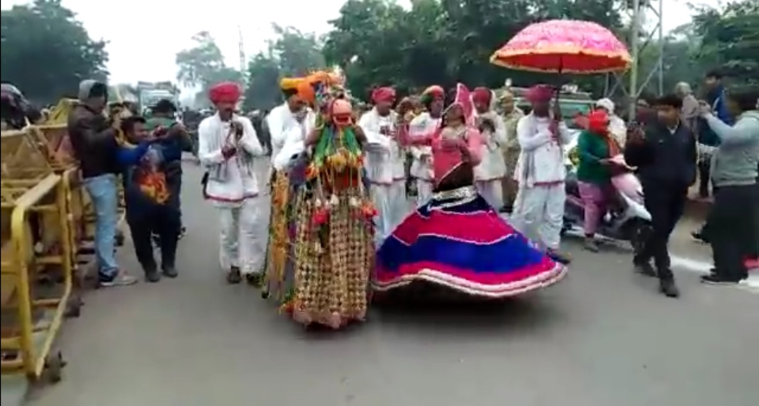 महाराजा सूरजमल शौर्य यात्रा में लोक कलाकारो ने राजस्थानी लोक विधाओं का किया प्रदर्शन