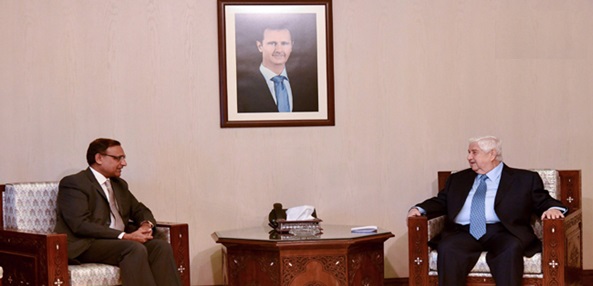 Enhancing Syrian-Indian cooperation to establish long-term strategic relations - Al-Moallem to Tirumurti