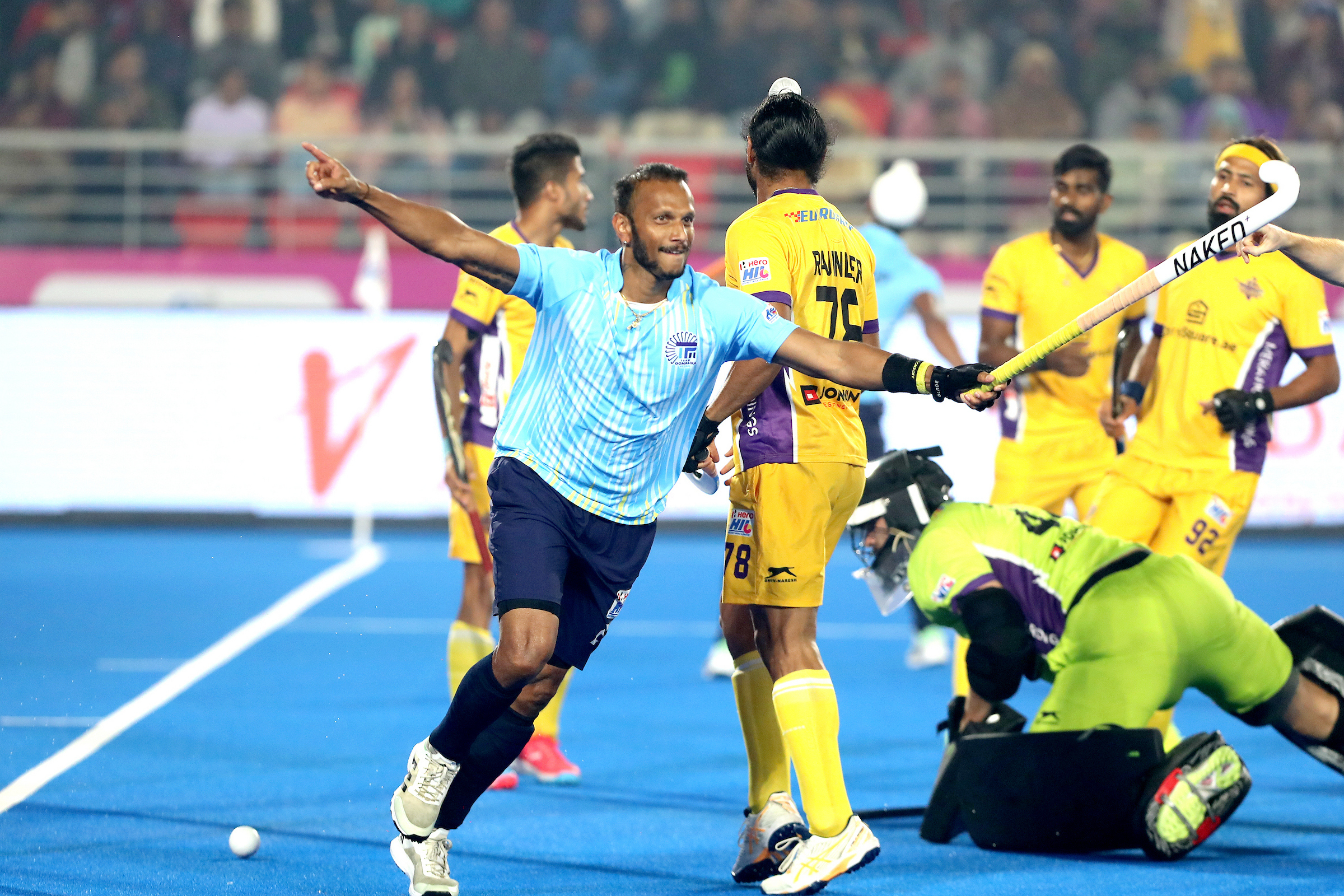 Team Gonasika beat Hyderabad Toofans to notch first win of Hockey India League season