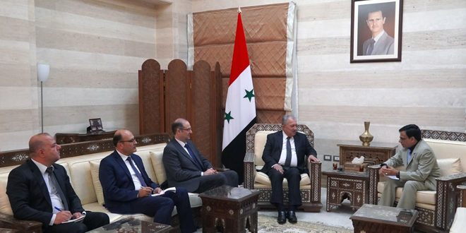 Arnous, Ahmad discuss developing Syrian-Indian relations