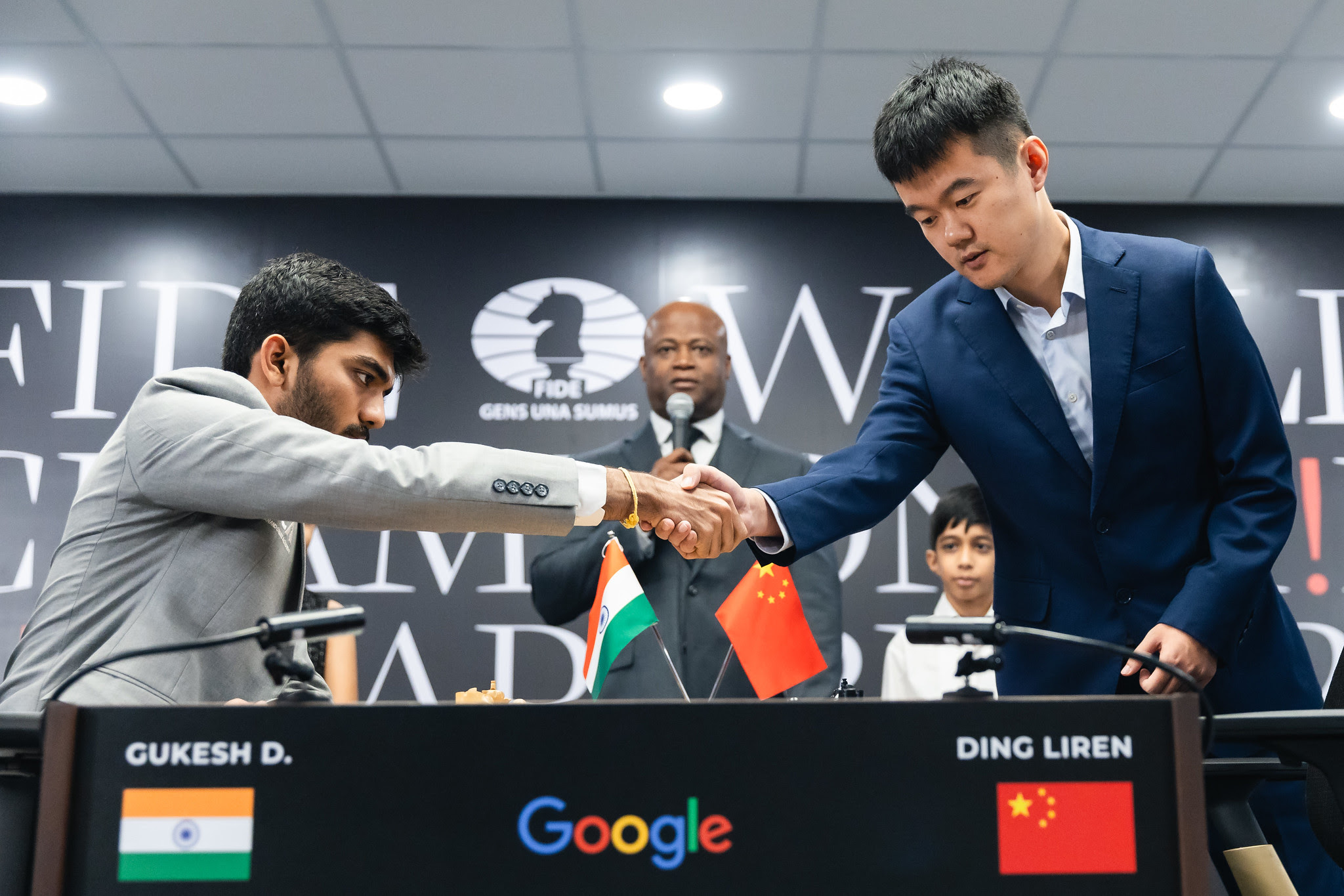 Ding Liren takes down Gukesh in Game 1 at 2024 FIDE World Championship