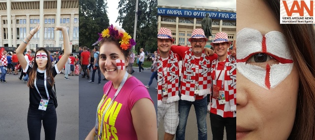 Spectators before Croatia vs England Semifinal at 