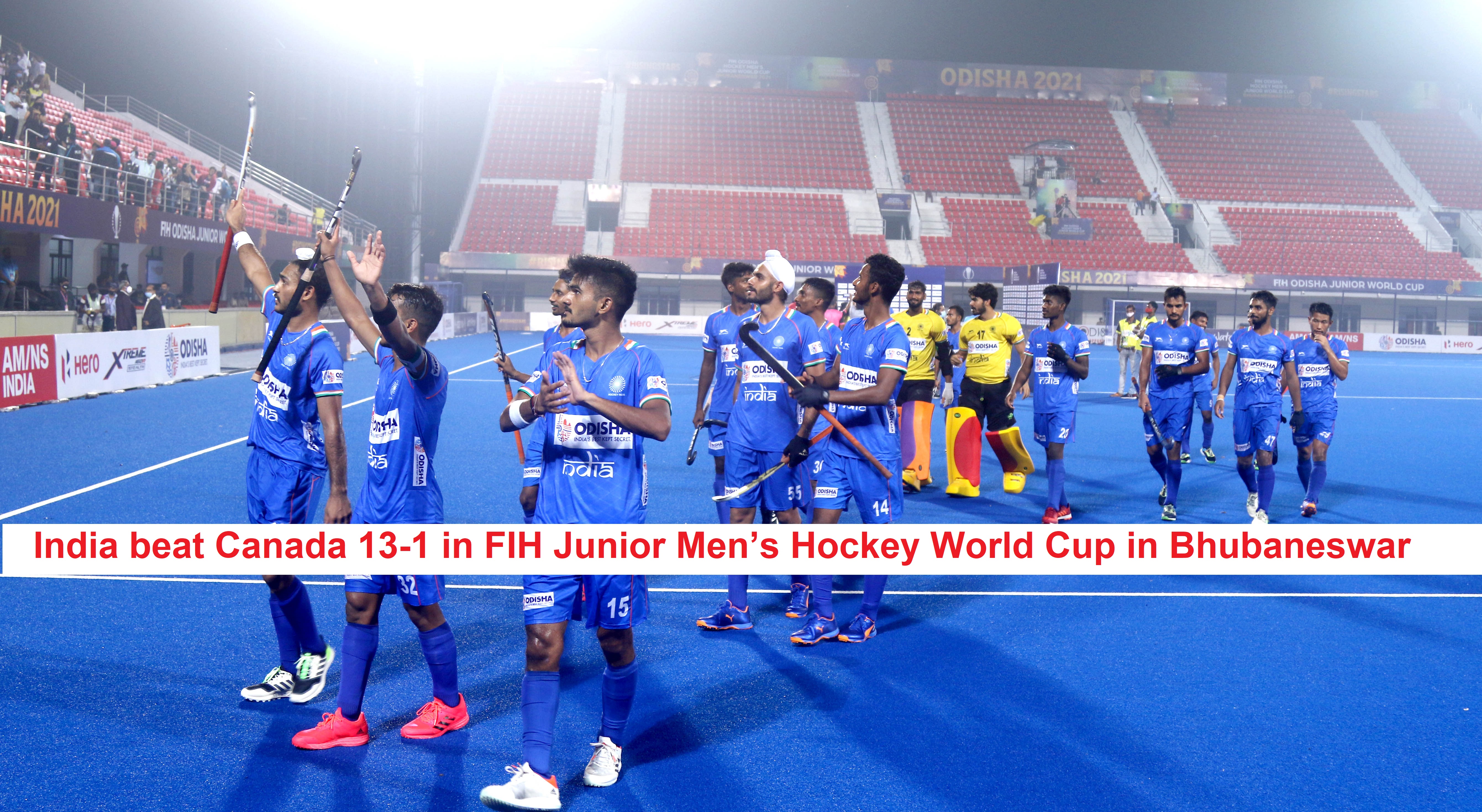 India beat Canada by 13-1 in FIH Junior Men’s Hock