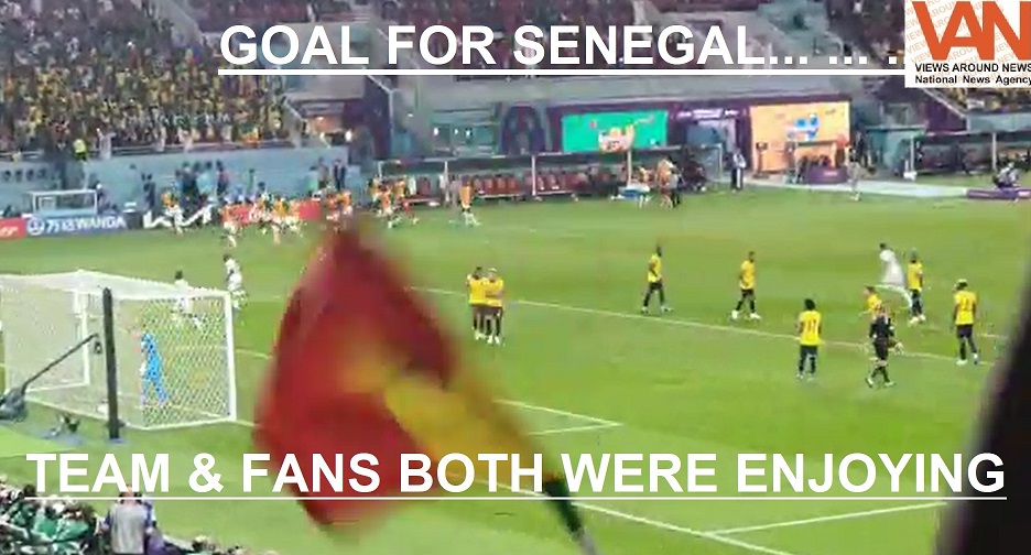 Senegal fans were enjoying the goal in stadium