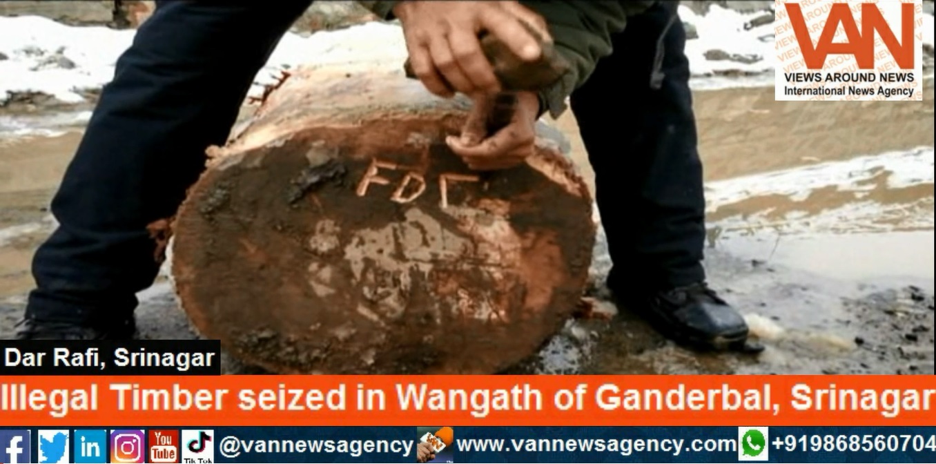 Illegal Timber seized in Wangath of Ganderbal, Sri