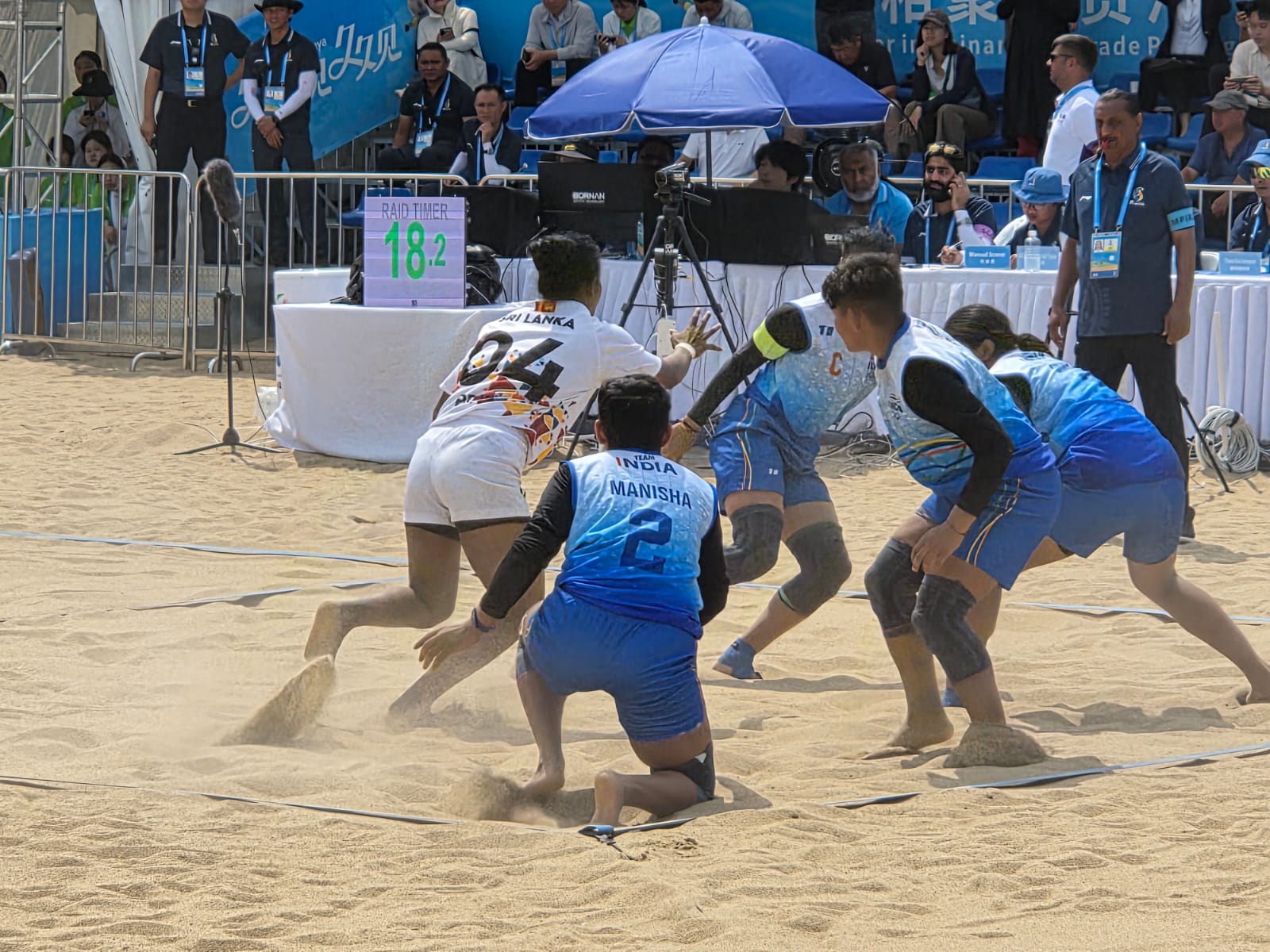 Indian women team won the GOLD medal in Asian Beach Games Kabaddi after beating the Sri Lanka in finals