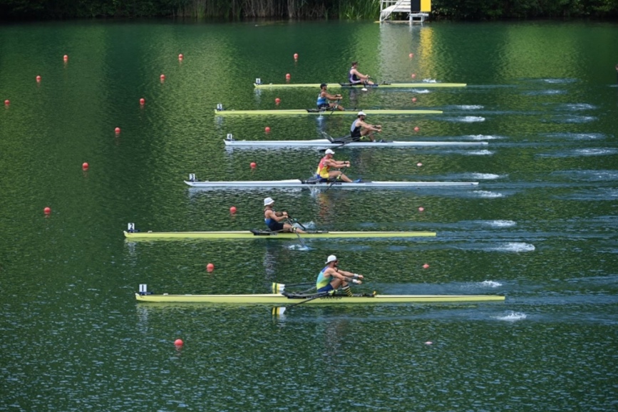 Fast racing on the Rotsee for day 1 of the 2025 World Rowing Cup Lucerne