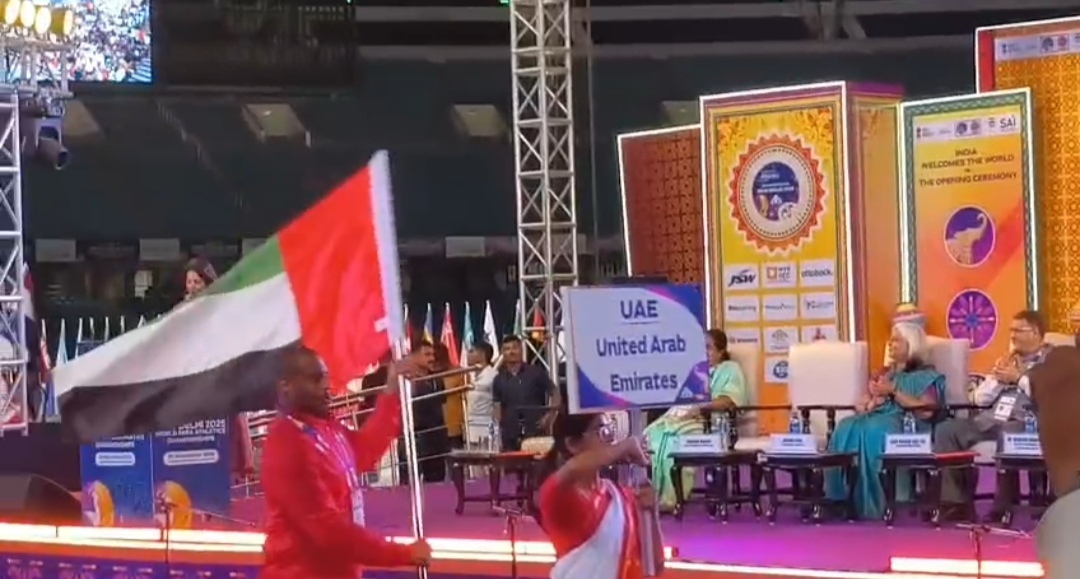 23 year old UAE's runner clinched gold by breaking the world record of Lithuania's athlete at New Delhi