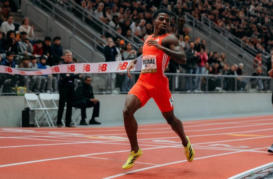 McRae breaks world short track 400m record in Fayetteville