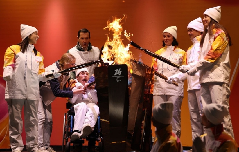 Paralympic Flame unified in Cortina ahead of Opening Ceremony