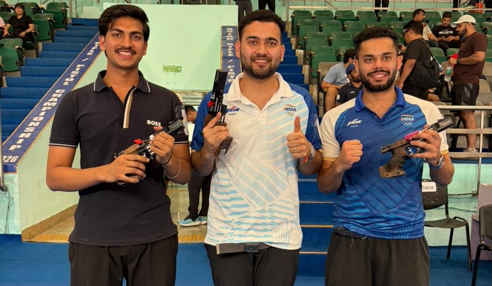Anish Bhanwala wins 25m Rapid Fire Pistol gold at 24th Kumar Surendra Singh Memorial Shooting Championship