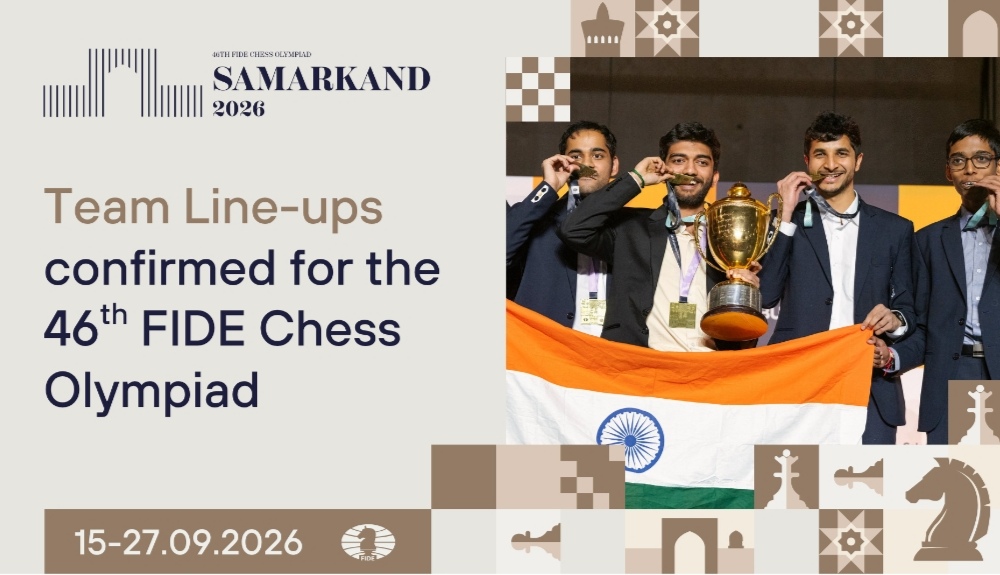 Team line-ups confirmed for 46th FIDE Chess Olympiad