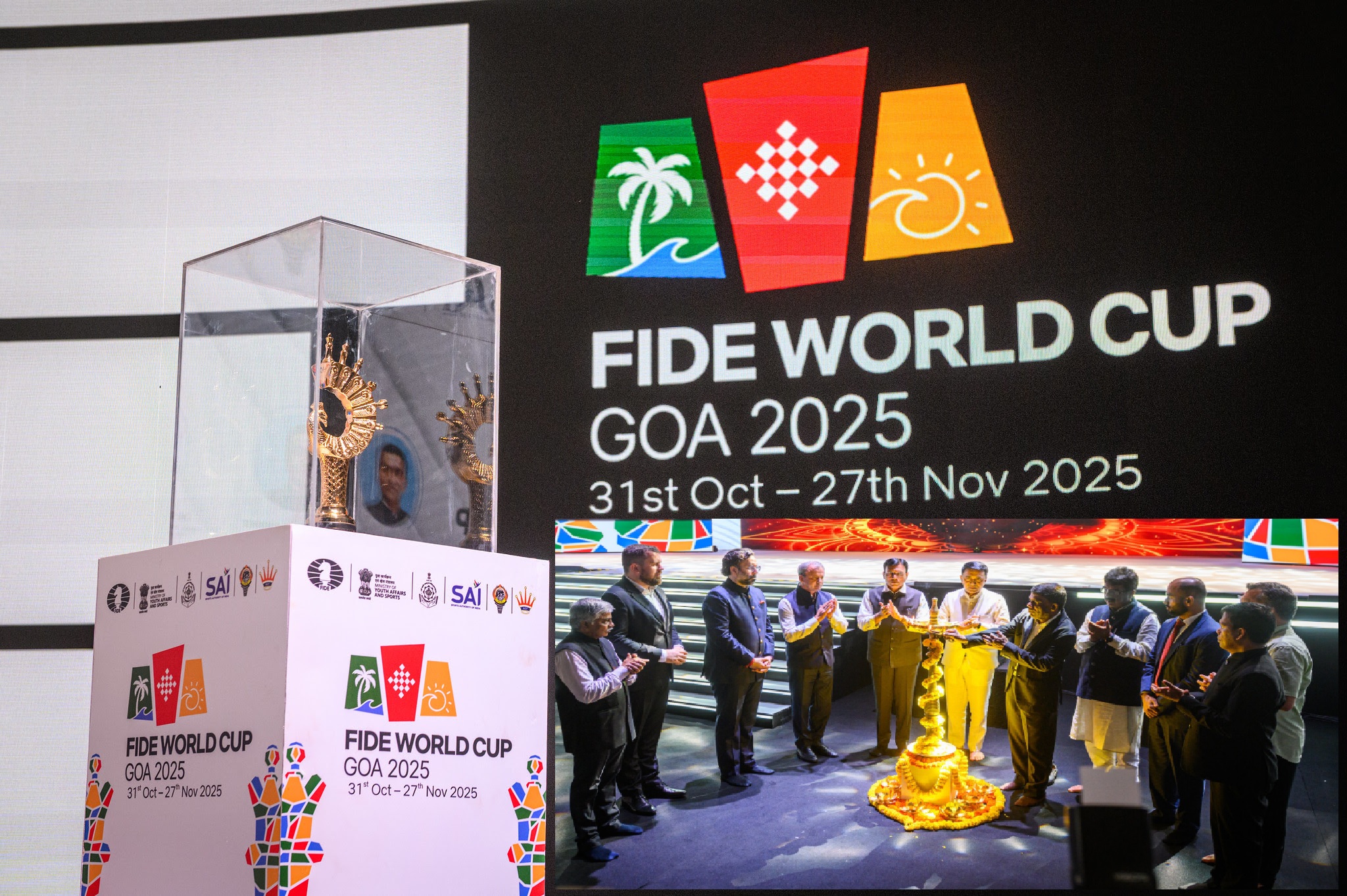 FIDE World Cup Goa 2025 declared open during a colorful opening ceremony with beach vibes