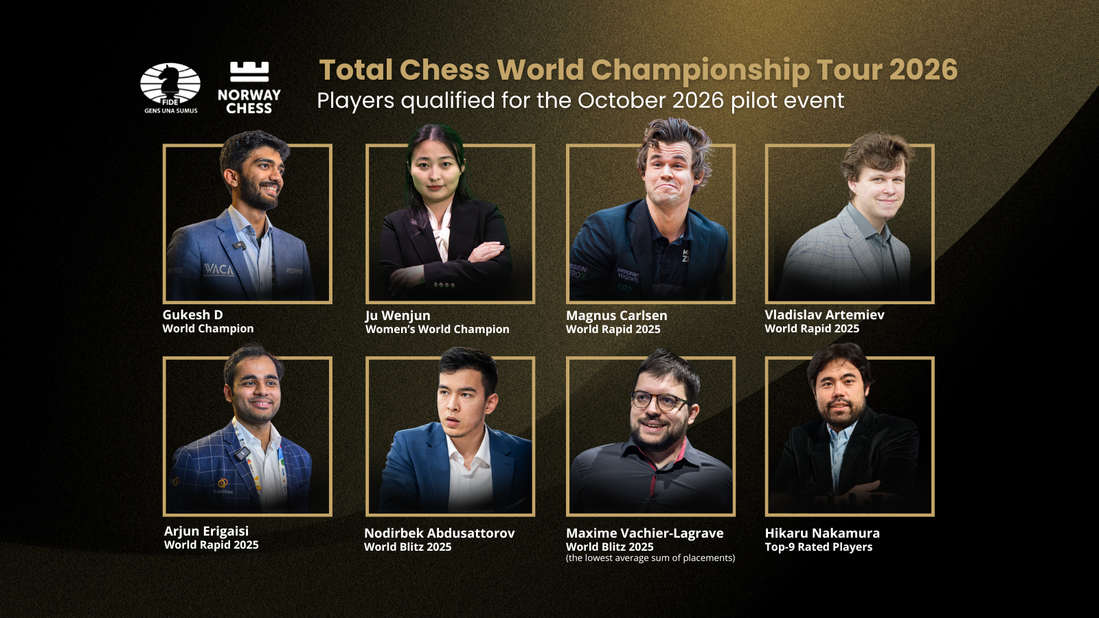 Sixteen players earn the right to compete in 2026 Total Chess pilot event