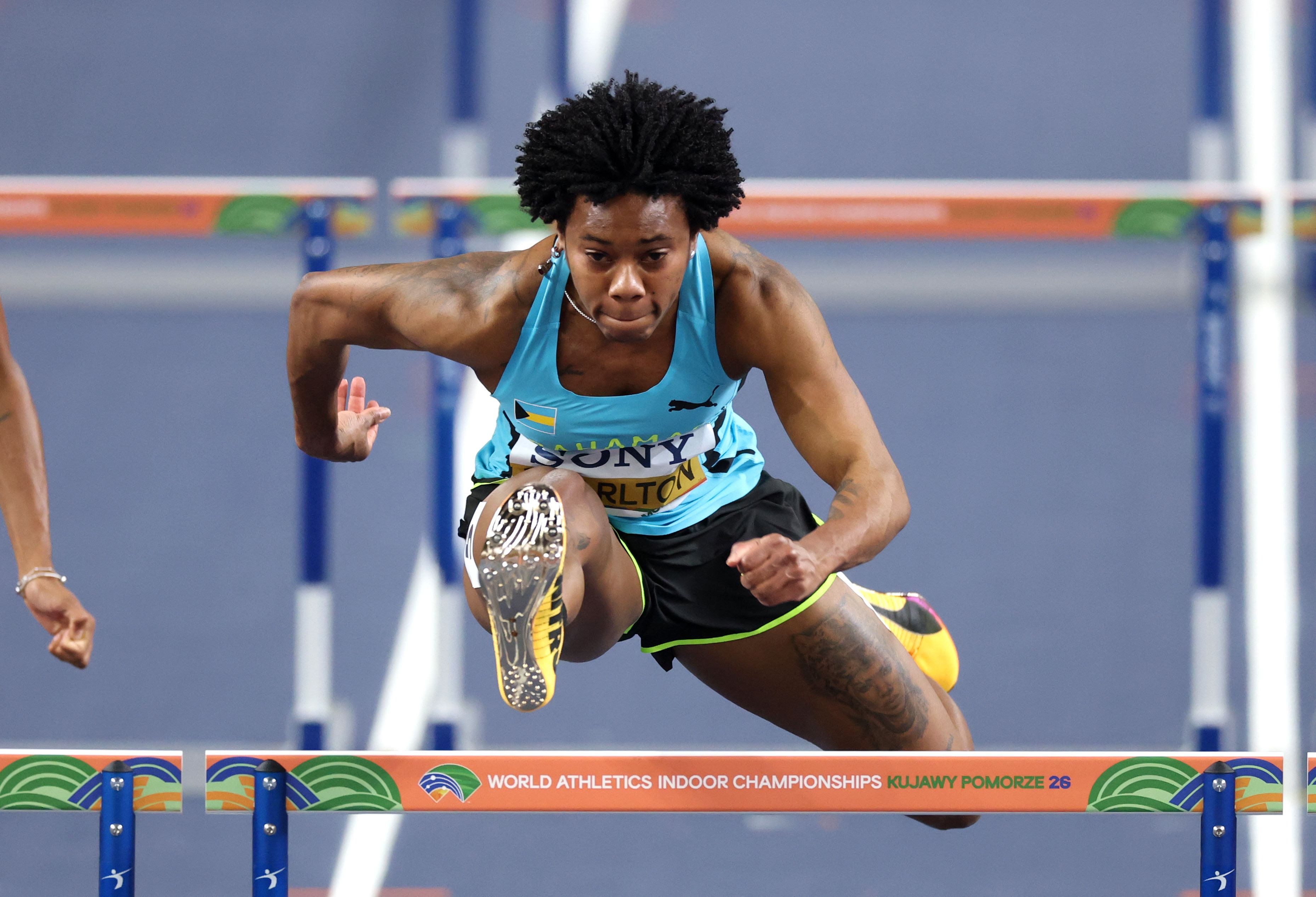 Charlton equals world record to win third world indoor 60m hurdles title in Kujawy Pomorze
