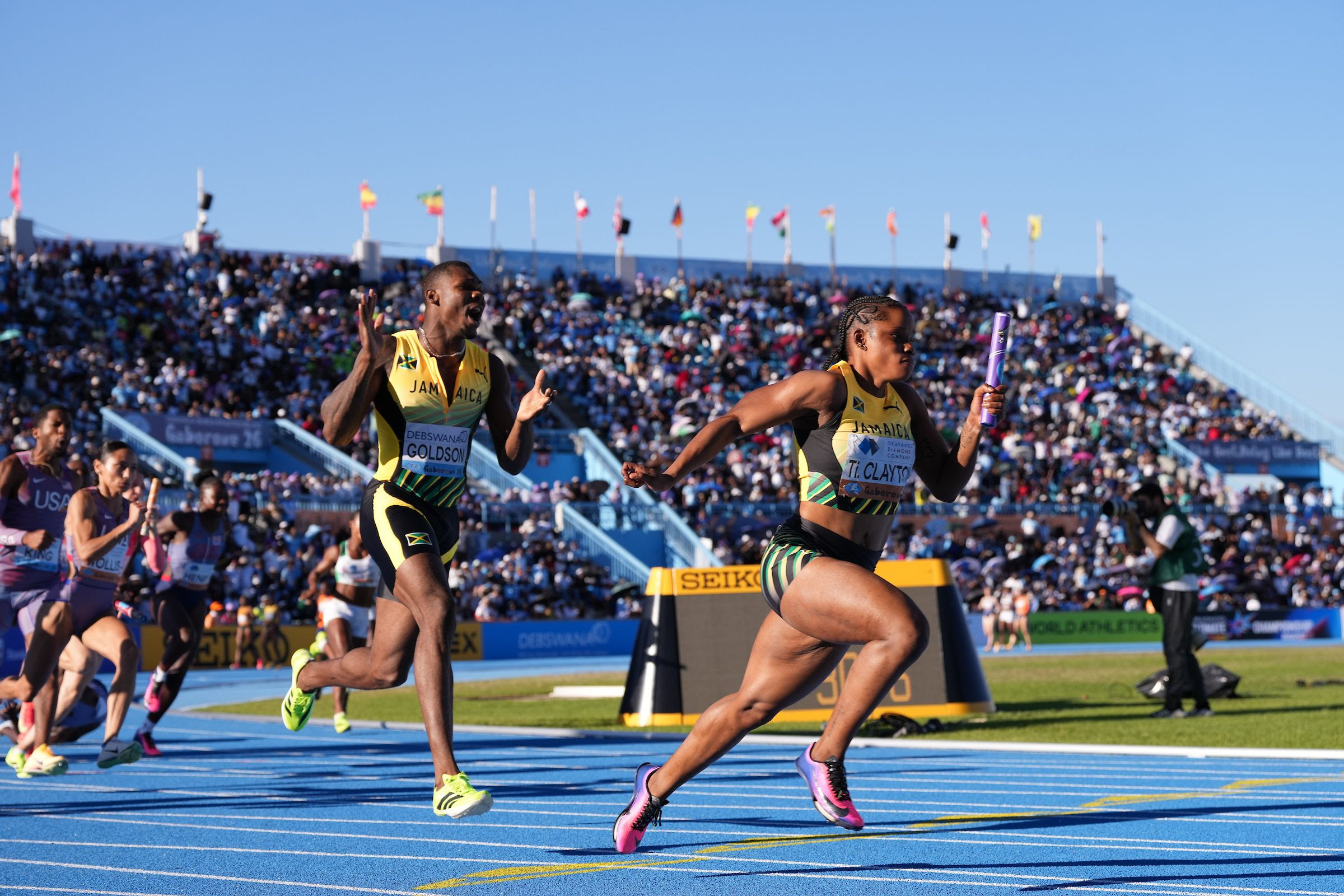 Jamaica improve mixed 4x100m world record to 39.62 in Gaborone