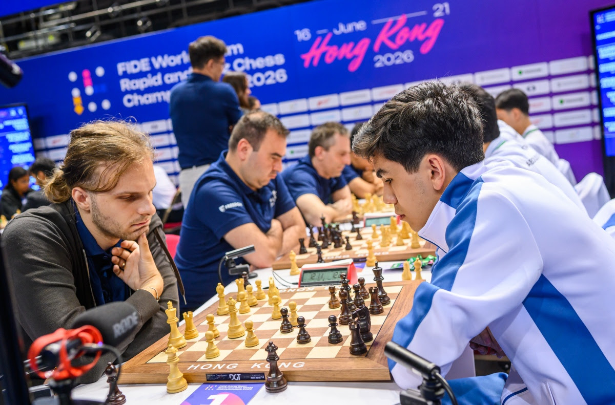 KazChess and Dragon Chilling lead after day one of World Rapid Team Championship in Hong Kong