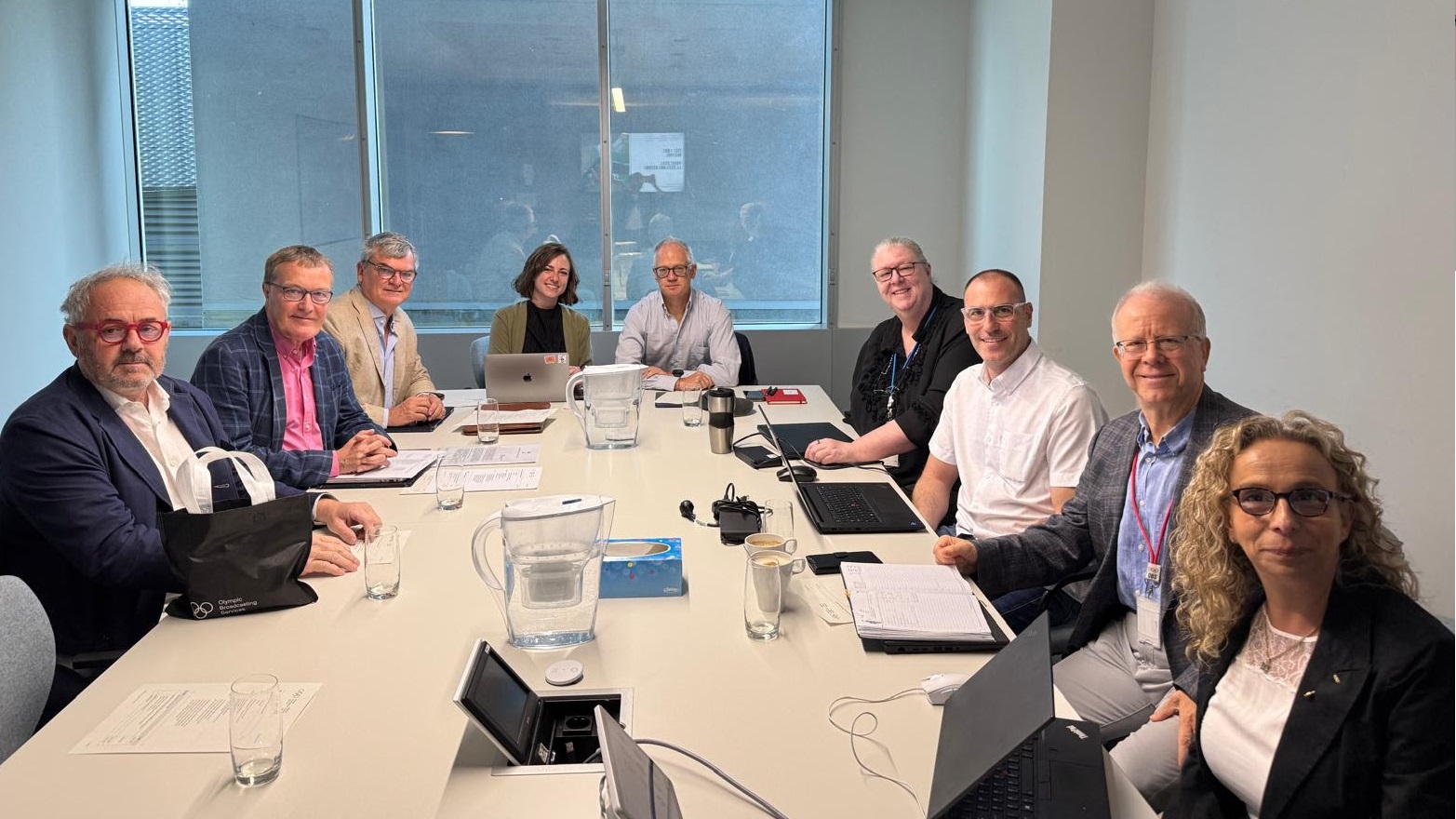 ISSF delegation visits Olympic Broadcast Services in Madrid Paris 2024 TV performance reviewed and roadmap to LA 2028 discussed