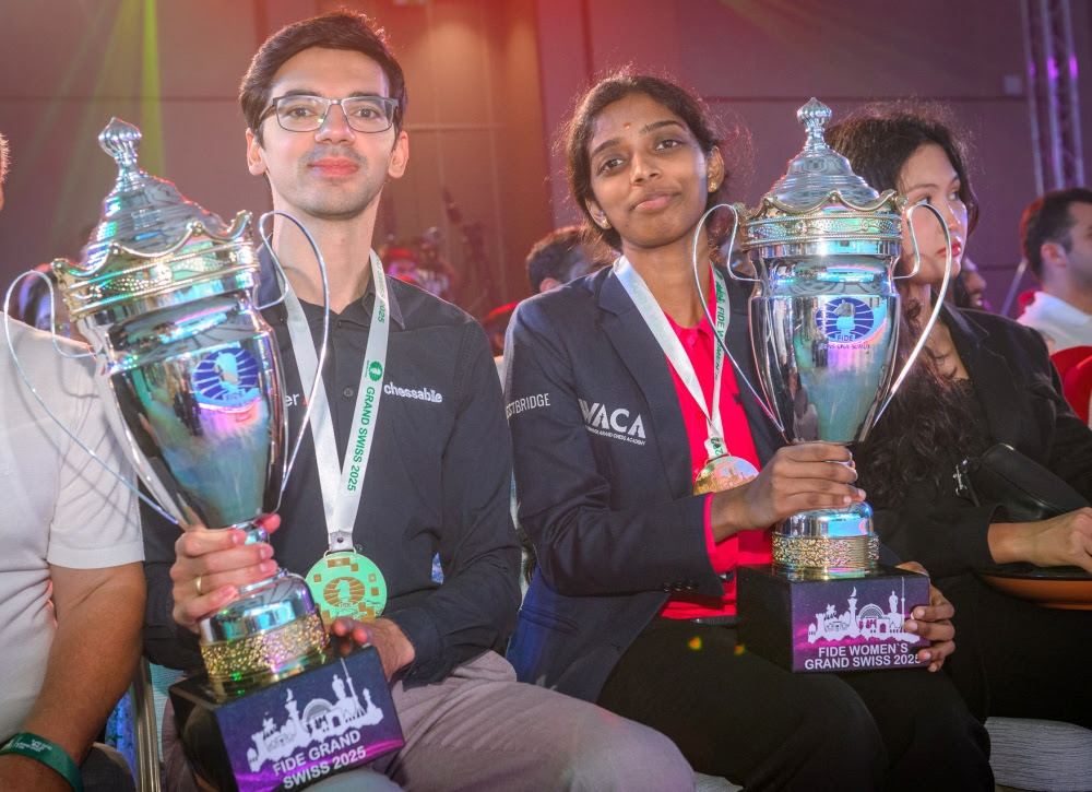 Giri triumphs, Vaishali makes history during final round drama at Grand Swiss